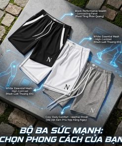 Bộ 3 Quần Chạy Bộ Thể Thao The-N
